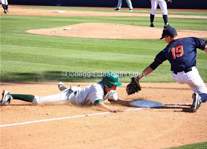 Kai Hatch dives in ahead of the tag