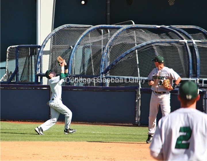 Cole Butcher chases down a popup
