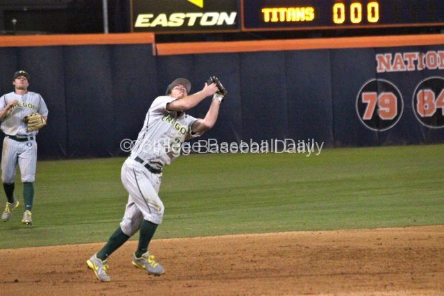 Ryan Hambright catches a pop.