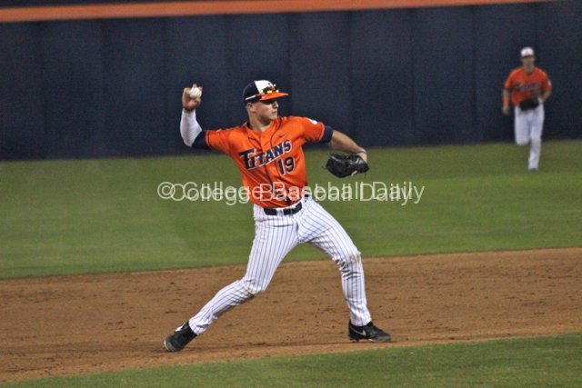 Matt Chapman makes a play at third base.