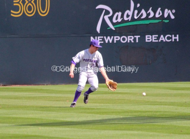 Ryan Barr drops an easy fly ball.