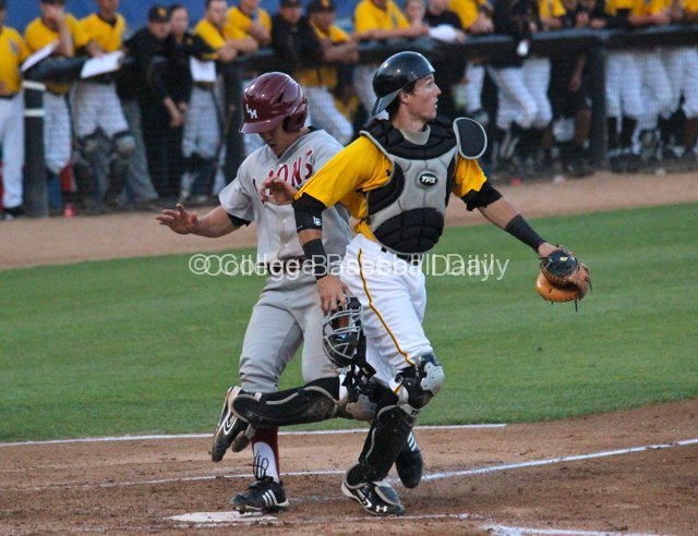 Zac Fujimoto comes across to score.