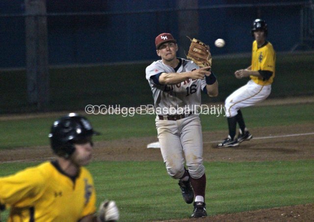 Alex Guthrie fields a bunt attempt.