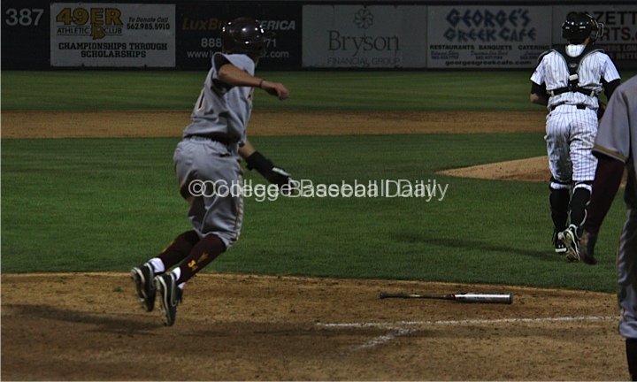 James McDonald slides in with the go-ahead run.