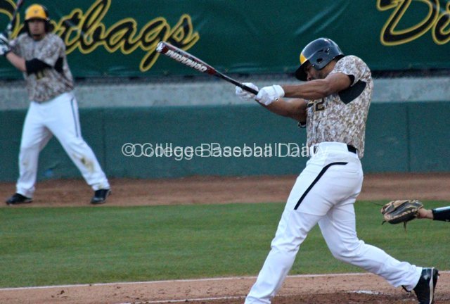 Micah Green takes a big swing.