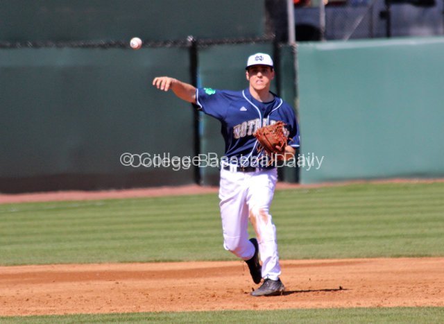 Lane Richards throws to first.