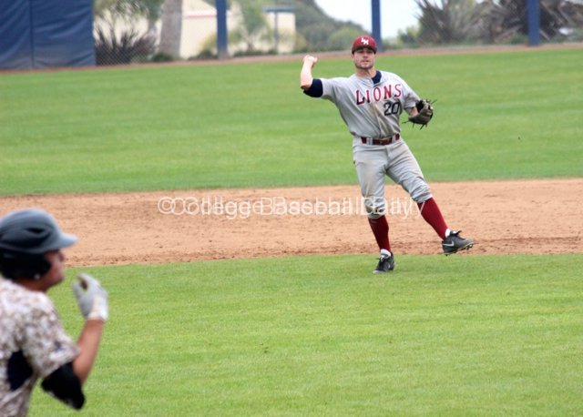Brice Savage throws off-balance.