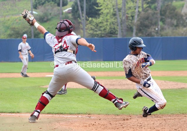 Ranny Lowe scores the winning run.