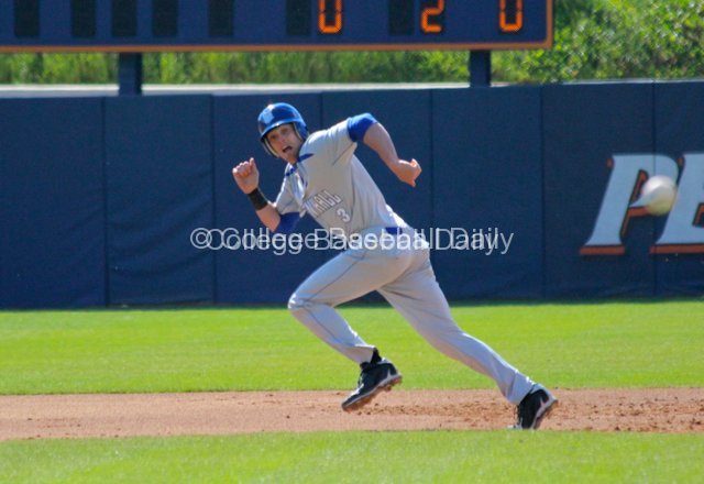 Ryan Sullivan takes off for second.