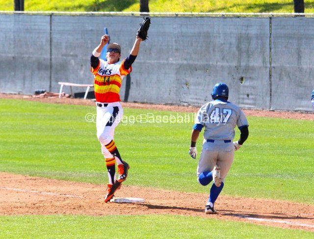 Brad Anderson goes up the ladder.