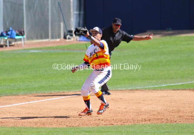 Austin Davidson snags a chopper to third.
