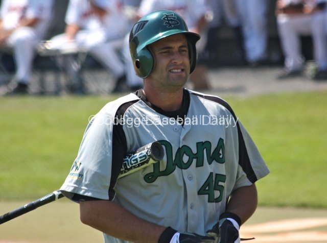 Nik Balog after striking out.