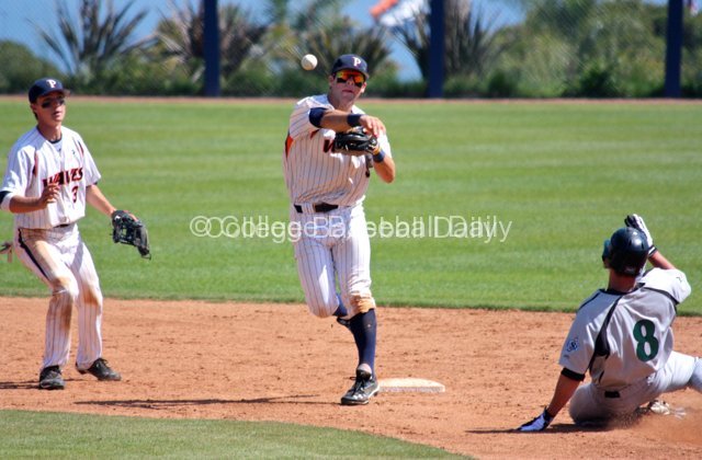 Joe Sever turns the double play.