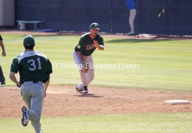 Nik Balog waves off Bobb.