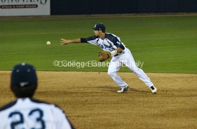 Austin Bailey starts the double play.