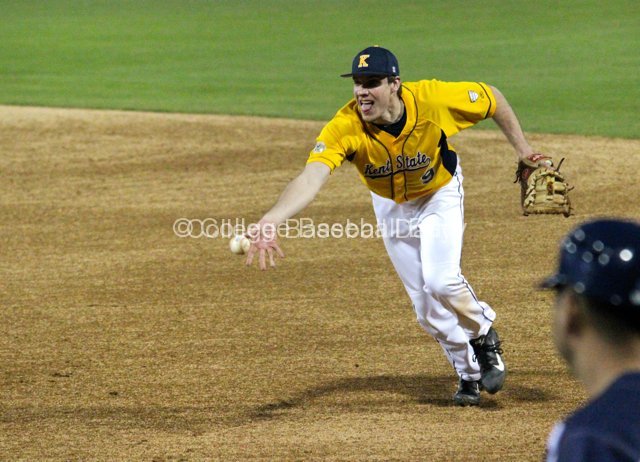 Zarley Zalewski flips to the pitcher.