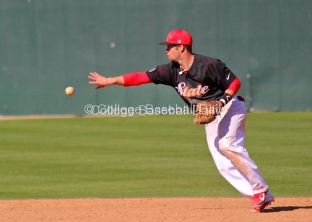 Tim Zier flips to second base.