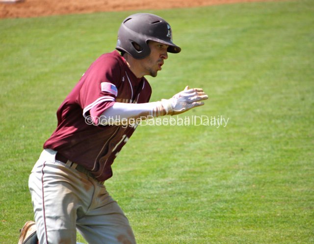Matt Juengel rounds third base.