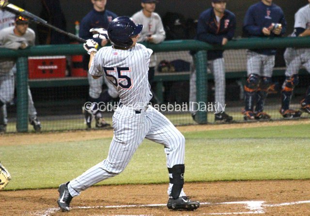 Michael Lorenzen lines a single.