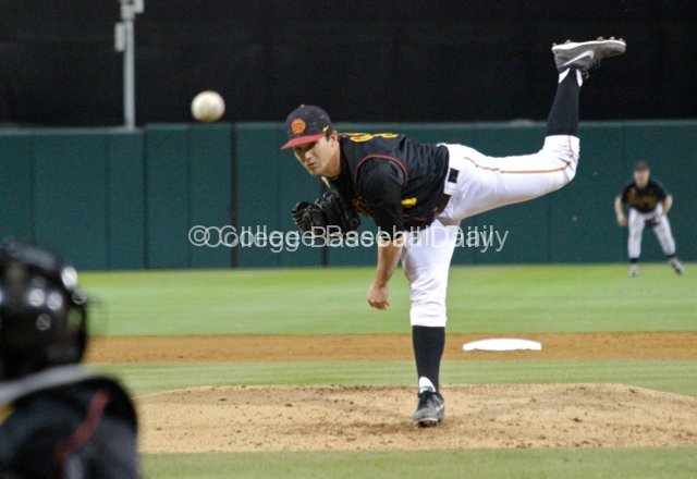 Sean Silva fires a pitch.