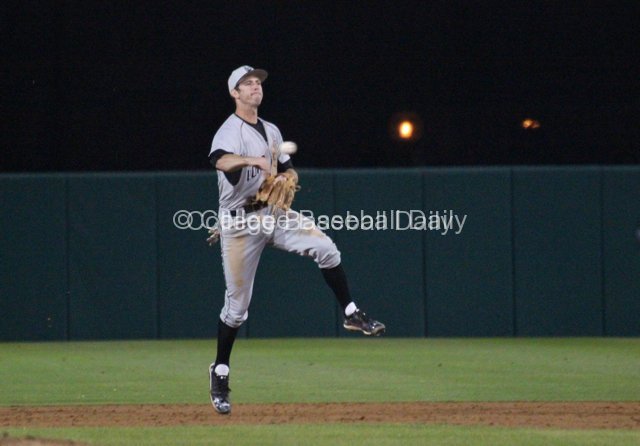 Michael Hill throws off one foot.