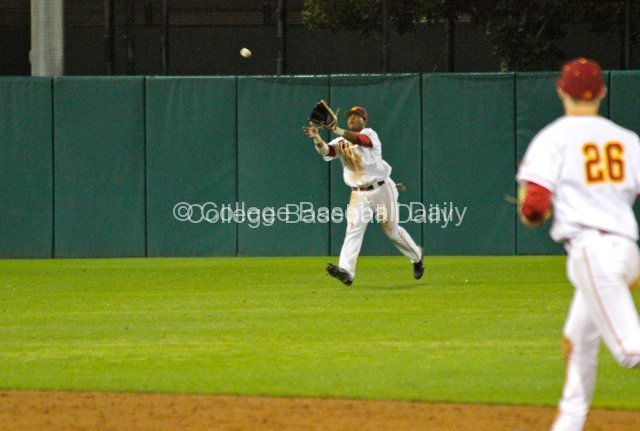 Timmy Robinson catches a line drive.