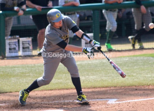 Shaun Chase lunges at a pitch.
