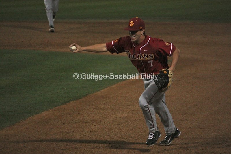 Matt Foat takes a ground ball himself