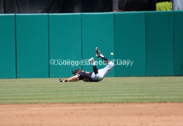 Ryan Barnes can't make the catch on a soft liner into RCF.