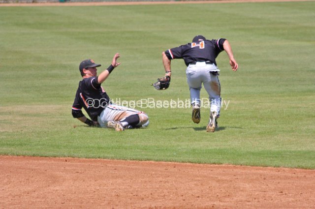 John Tommasini is able to get to the ball.