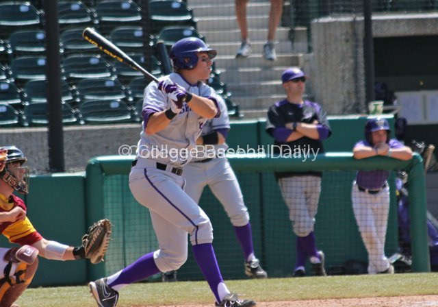 Jacob Lamb hits a ball to LF.