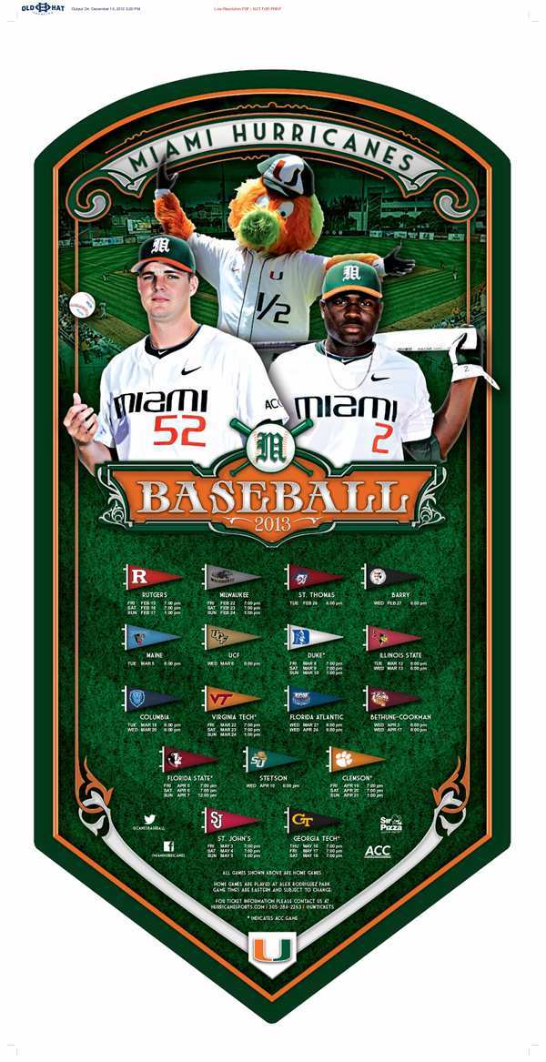 Miami Baseball Poster